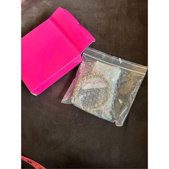 Betsey Johnson bumblebee gold hinged bracelet with embellished ￼flowers and an a - Picture 11 of 14